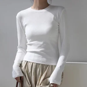 Long Sleeve Shirt  Sexy Cropped Tops