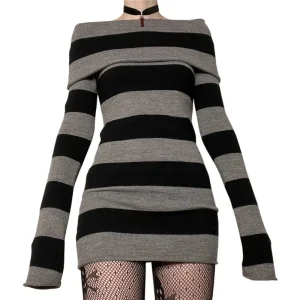 Striped Sweater Mini Dress