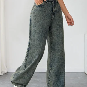 Plus Size Flowy Denim Pants